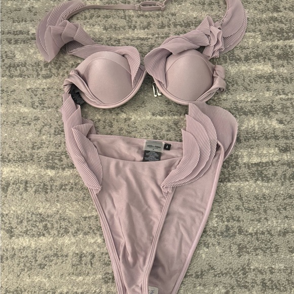 Andrea Iyamah High Waisted Lilac Bathing Suit - Picture 3 of 3